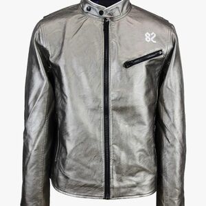 Create 2MRW 82 C’Est La Vie Men’s Faux Leather Biker Jacket  size XL